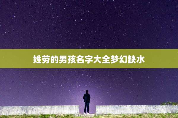 姓劳的男孩名字大全梦幻缺水