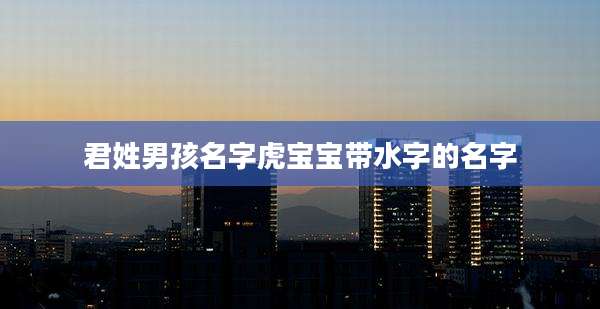 君姓男孩名字虎宝宝带水字的名字