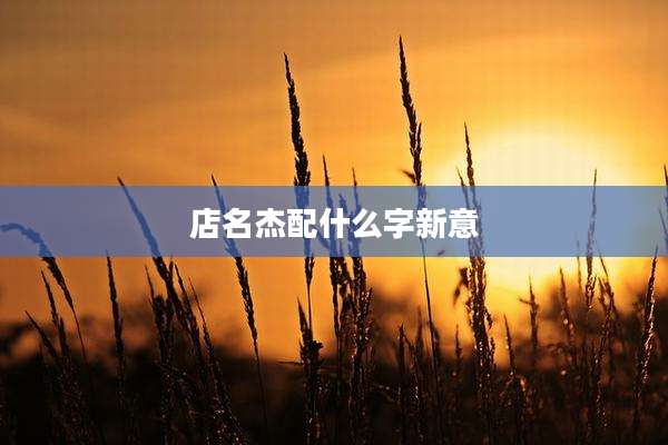 店名杰配什么字新意