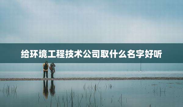 给环境工程技术公司取什么名字好听