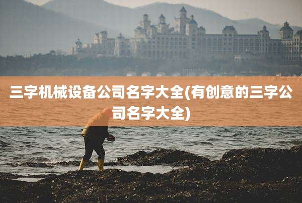 三字机械设备公司名字大全(有创意的三字公司名字大全)