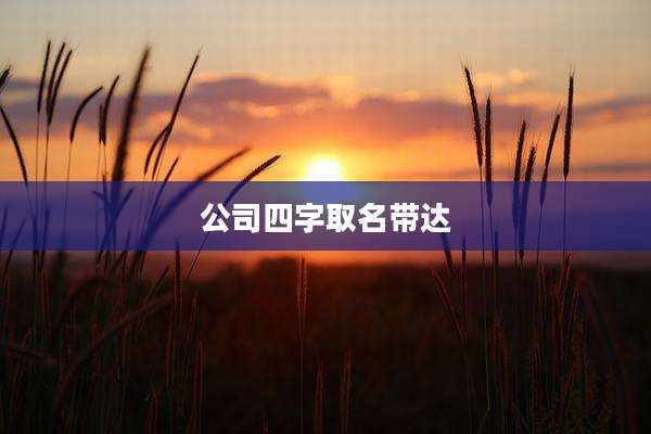 公司四字取名带达