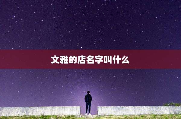 文雅的店名字叫什么