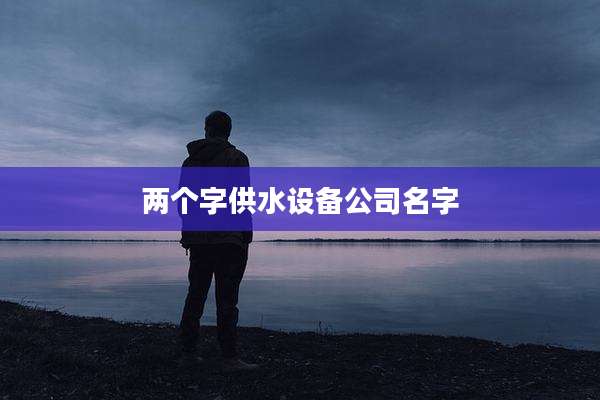 两个字供水设备公司名字