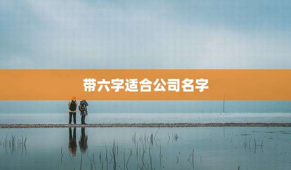带六字适合公司名字