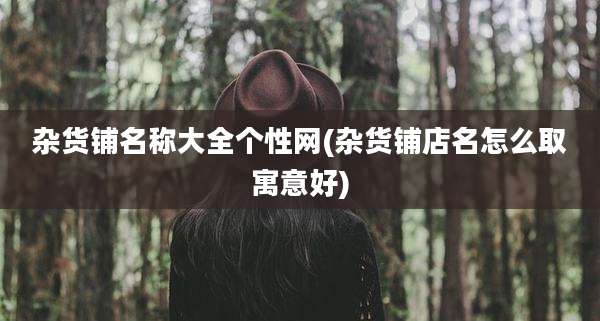 杂货铺名称大全个性网(杂货铺店名怎么取寓意好)