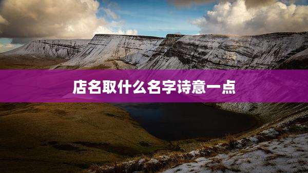 店名取什么名字诗意一点