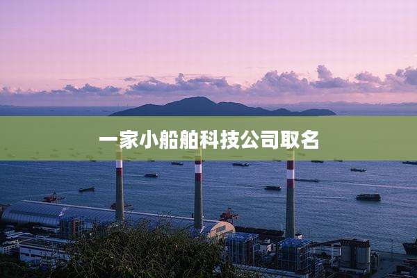 一家小船舶科技公司取名