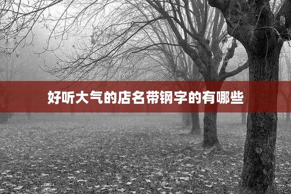 好听大气的店名带钢字的有哪些