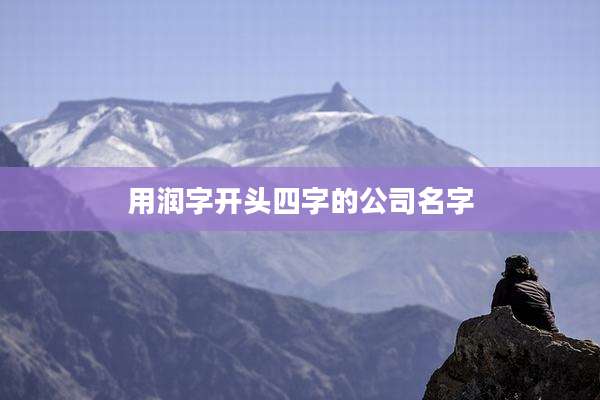 用润字开头四字的公司名字