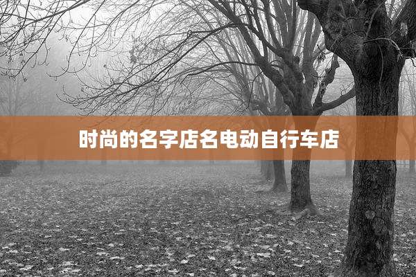 时尚的名字店名电动自行车店