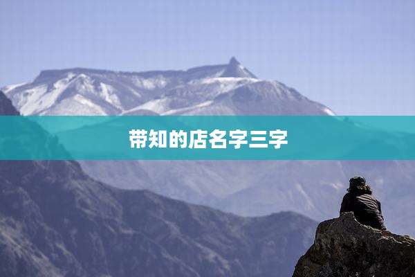 带知的店名字三字