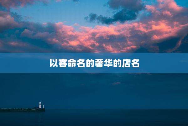 以客命名的奢华的店名