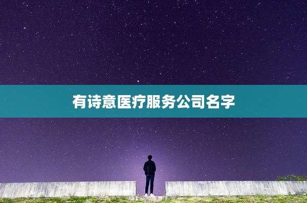 有诗意医疗服务公司名字