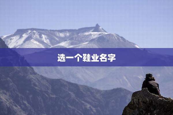 选一个鞋业名字