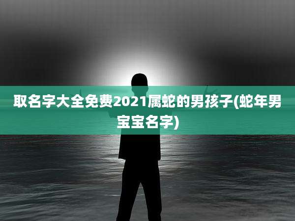 取名字大全免费2021属蛇的男孩子(蛇年男宝宝名字)
