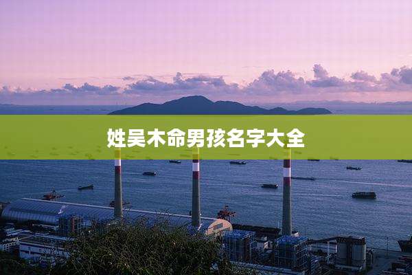 姓吴木命男孩名字大全