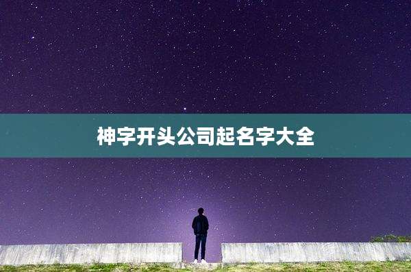 神字开头公司起名字大全