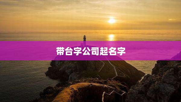 带台字公司起名字