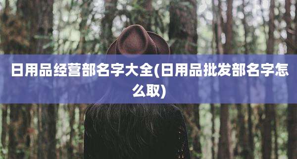 日用品经营部名字大全(日用品批发部名字怎么取)
