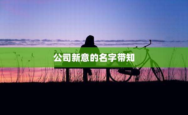 公司新意的名字带知