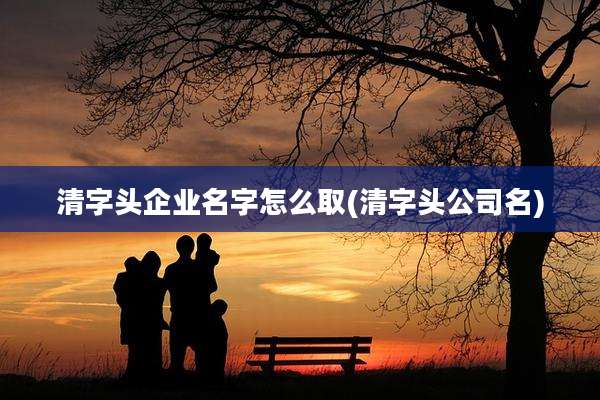 清字头企业名字怎么取(清字头公司名)