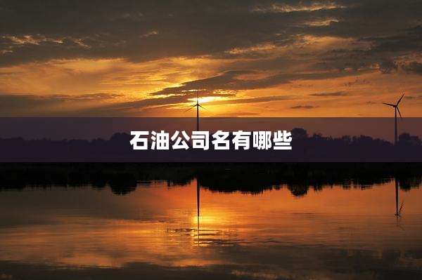 石油公司名有哪些
