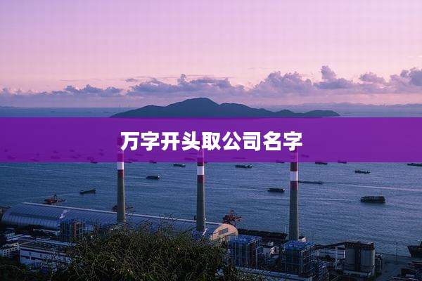 万字开头取公司名字