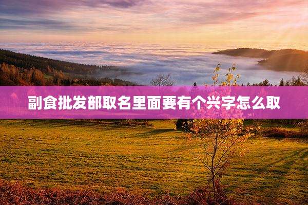 副食批发部取名里面要有个兴字怎么取