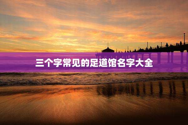三个字常见的足道馆名字大全