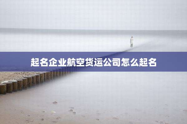 起名企业航空货运公司怎么起名