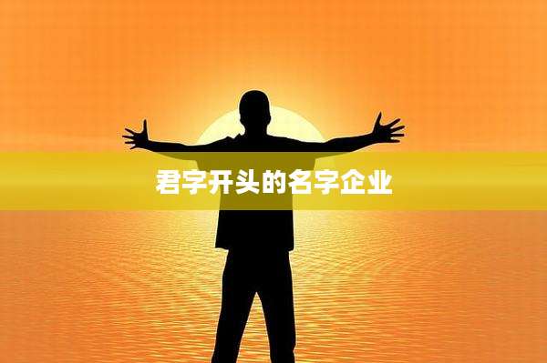 君字开头的名字企业