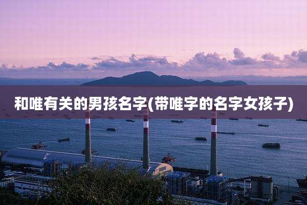 和唯有关的男孩名字(带唯字的名字女孩子)