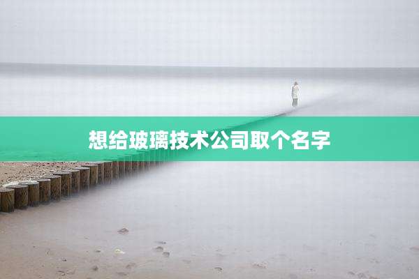 想给玻璃技术公司取个名字