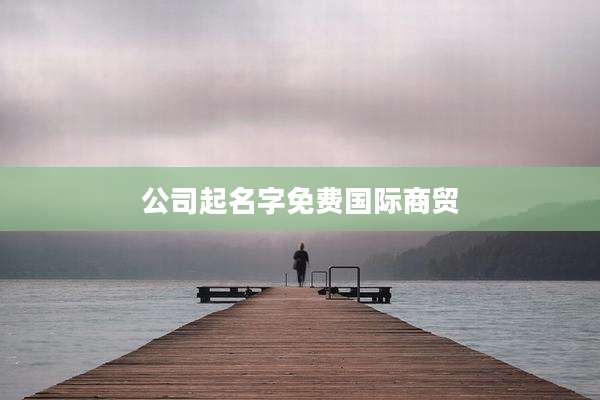 公司起名字免费国际商贸