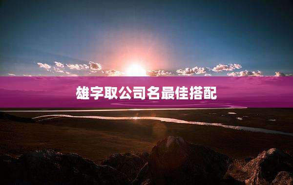 雄字取公司名最佳搭配