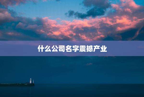 什么公司名字震撼产业