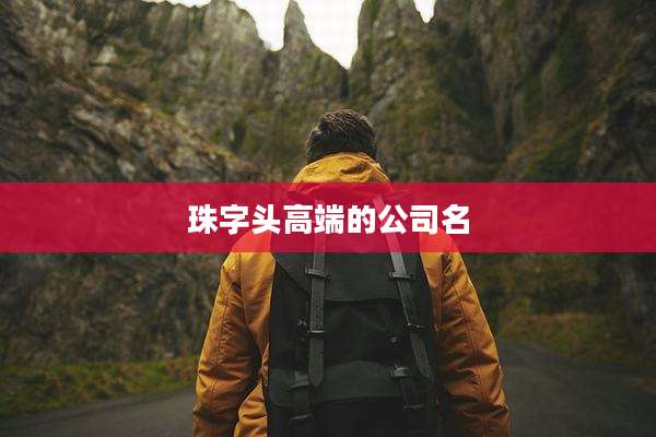 珠字头高端的公司名