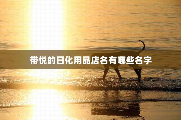 带悦的日化用品店名有哪些名字
