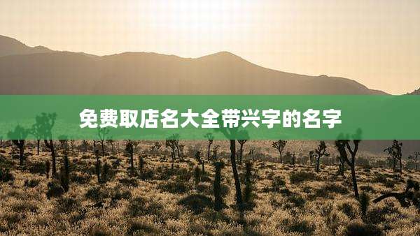 免费取店名大全带兴字的名字