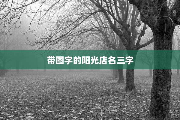 带图字的阳光店名三字