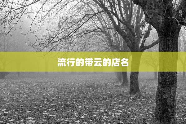 流行的带云的店名