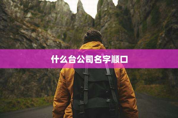 什么台公司名字顺口