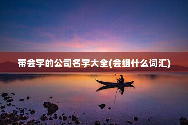 带会字的公司名字大全(会组什么词汇)