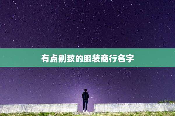 有点别致的服装商行名字