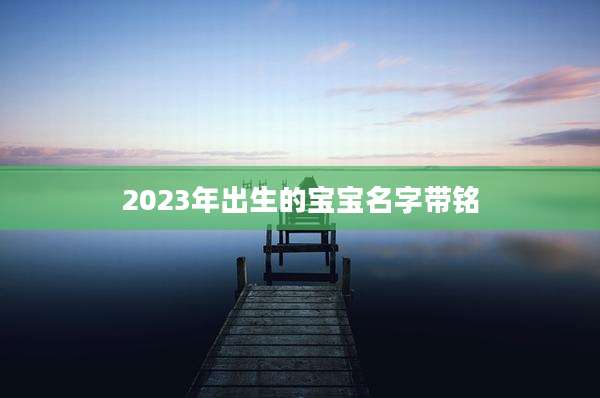 2023年出生的宝宝名字带铭