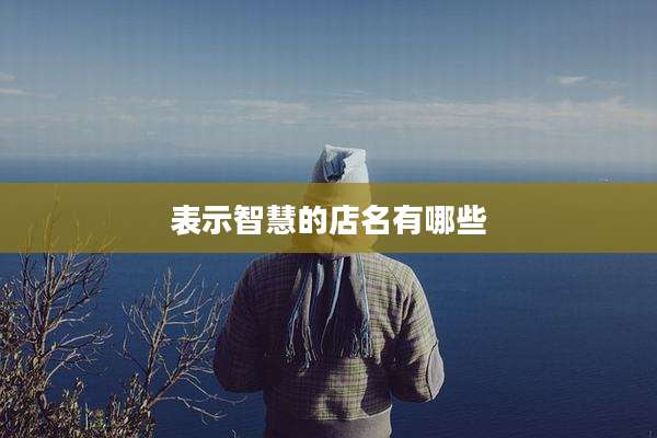 表示智慧的店名有哪些