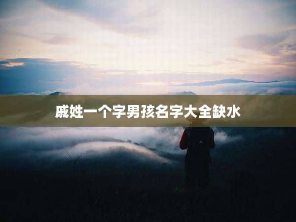 戚姓一个字男孩名字大全缺水