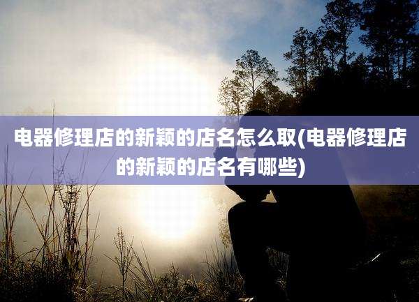 电器修理店的新颖的店名怎么取(电器修理店的新颖的店名有哪些)