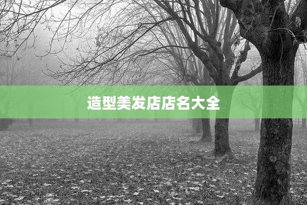 造型美发店店名大全